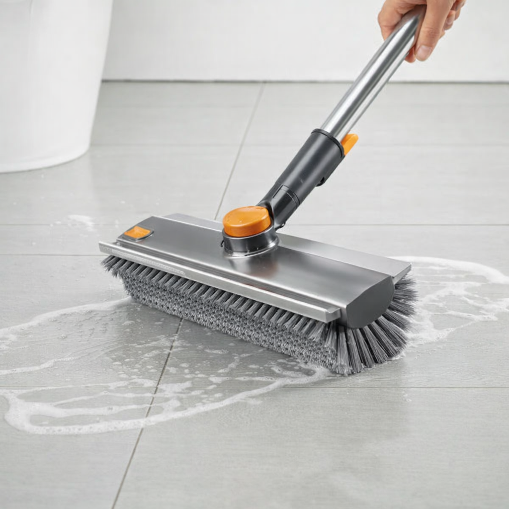 Spazzola Pavimenti 3 In 1 Manico Regolabile Testa Rotante 360°