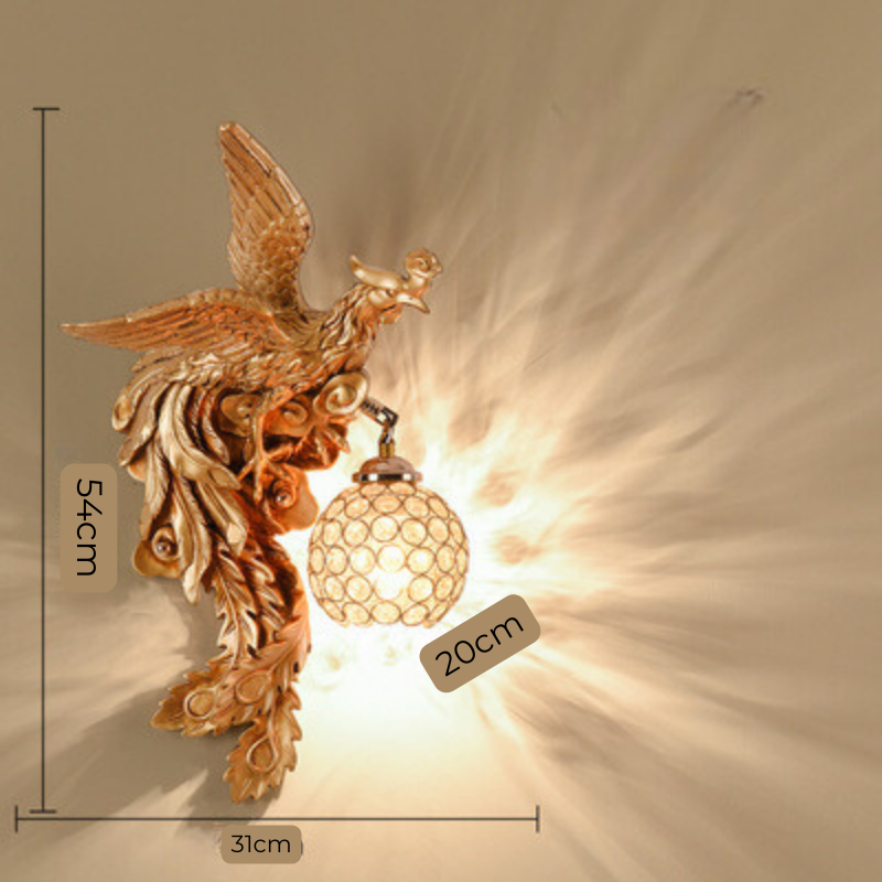 DragonPhoenix - Luxury Dragon and Phoenix Wall Lamp Decorative Lighting