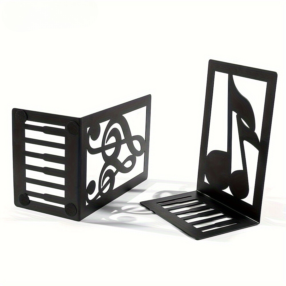 BlackNote - Suportes Metálicos para Livros para Escritório e Decoração de Casa, 1 Par