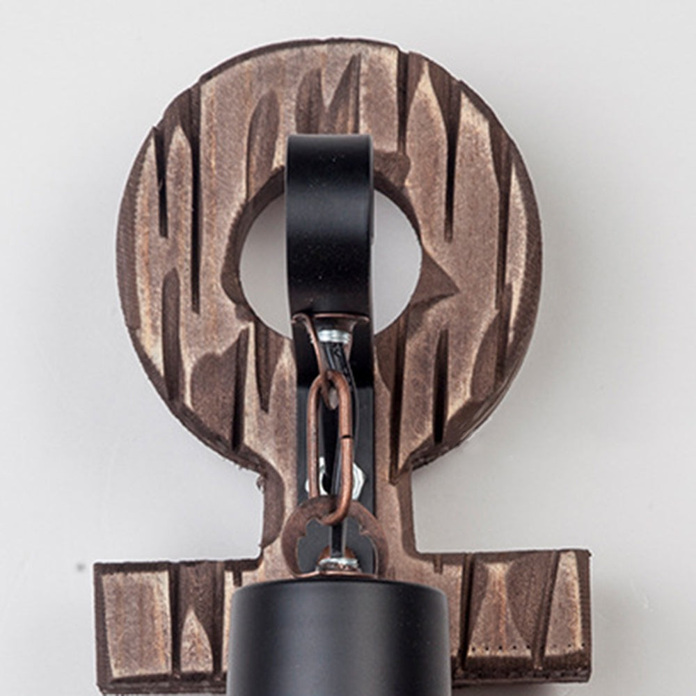 Austin Vintage LED Wall Lamp - Anchor, Dining/Living Room, Metal/Wood