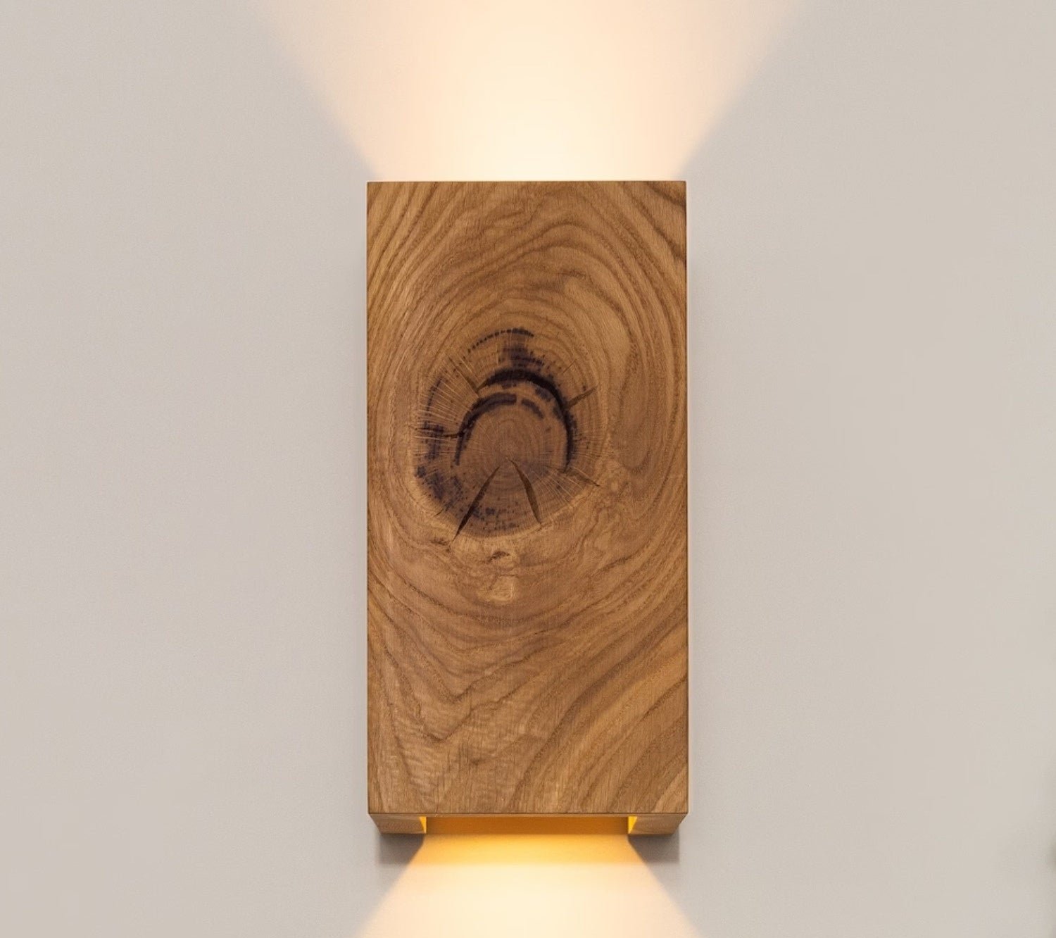 NordicGlow – Rustic Wooden Wall Lamp with LED Lighting for Living Room and Bedroom