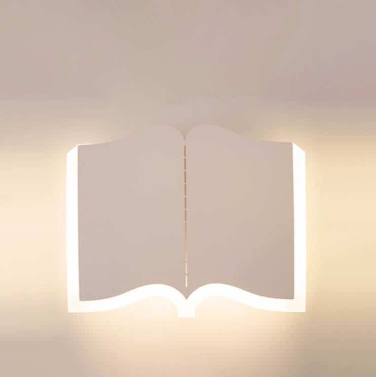 LichtHaus - Lampada da parete LED a forma di libro in ferro
