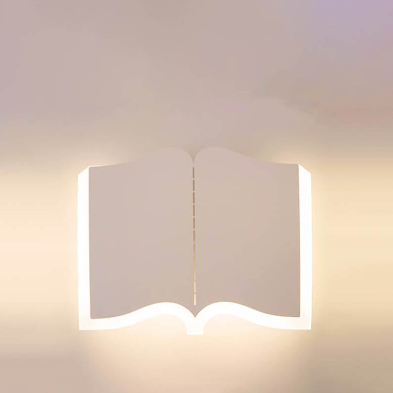 LichtHaus - Lampada da parete LED a forma di libro in ferro