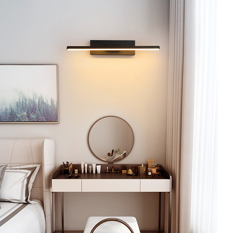 Lampada da parete moderna girevole Edge nero/bianco camera da letto metallo silicone