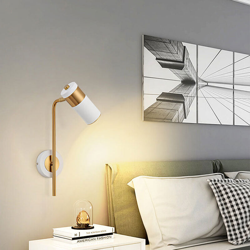 Candeeiro de parede LED giratório minimalista moderno em ferro