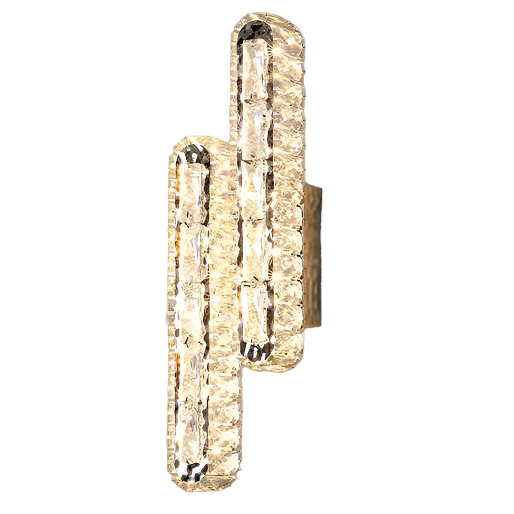 CrystalLux - Lampada da parete a cristalli LED doppia con funzione dimmerabile
