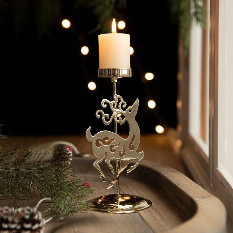 Shine - Golden Star and Christmas Tree Candle Holder