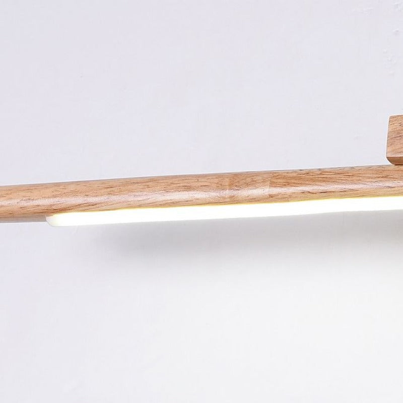 Lámpara de varilla LED moderna Ozawa, interior, baño, acrílico madera