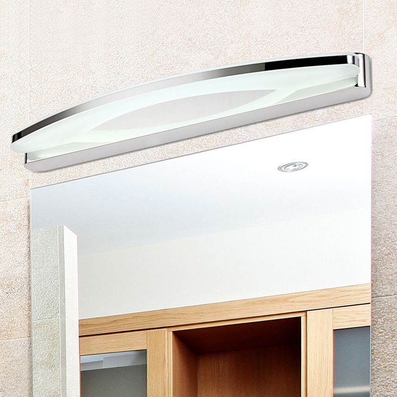 Leigh Moderna Minimalista Lampada da Parete LED Ovale Cromo Camera da Letto/Bagno Metallo Acrilico