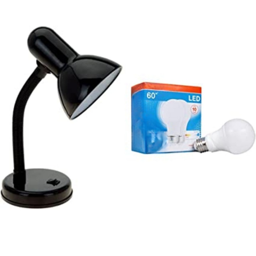 Lampada da scrivania con collo flessibile - Lampada LED flessibile con lampadina a risparmio energetico