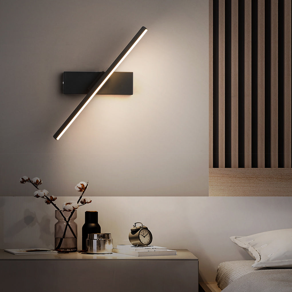 Lampada da parete moderna a striscia LED girevole