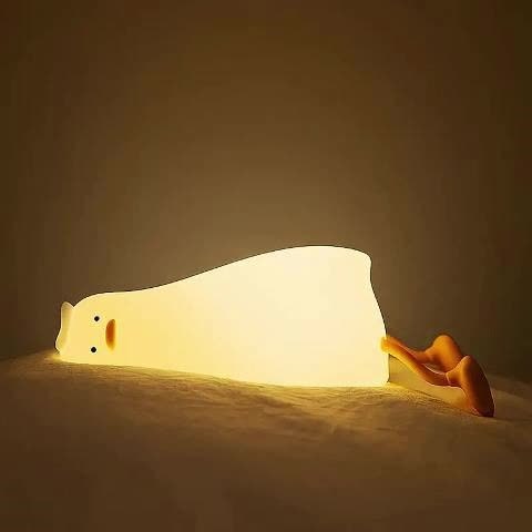 DuckGlow - Cute Duck Night Light with USB Rechargeable Battery and Dimmable Light