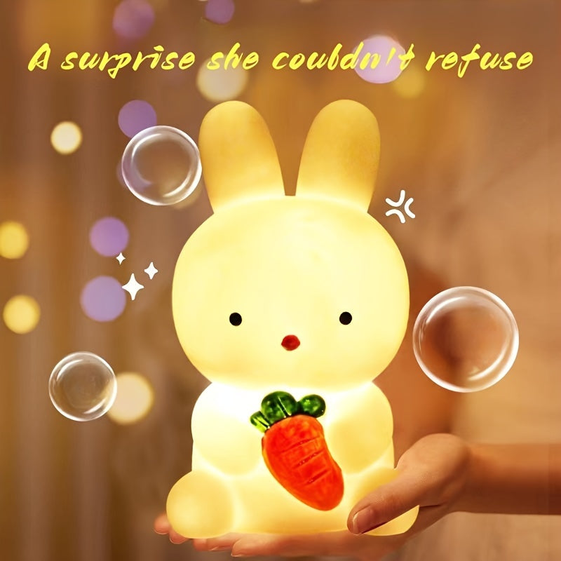 BunnyGlow - Cute Rabbit Lamp with LED Light for Decoration and Night Light