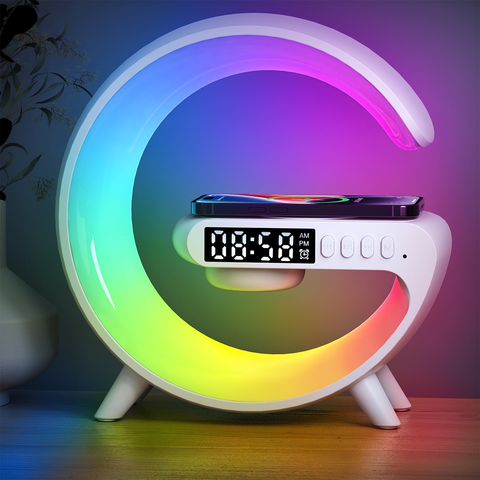 SlimLamp - Wireless Charging Table Lamp with Alarm Clock and Sleep Aid