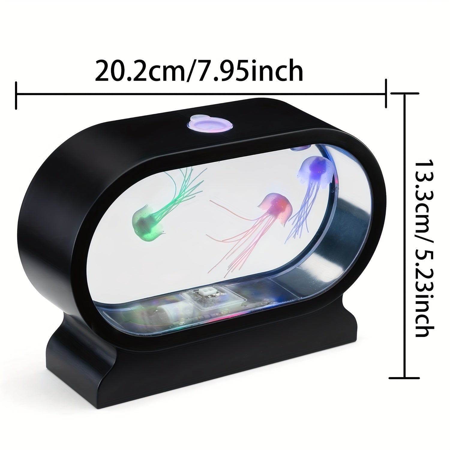 LumiJelly - LED Jellyfish Table Lamp, 3-Color Simulation Aquarium Night Light, Battery Powered, Decorative Light