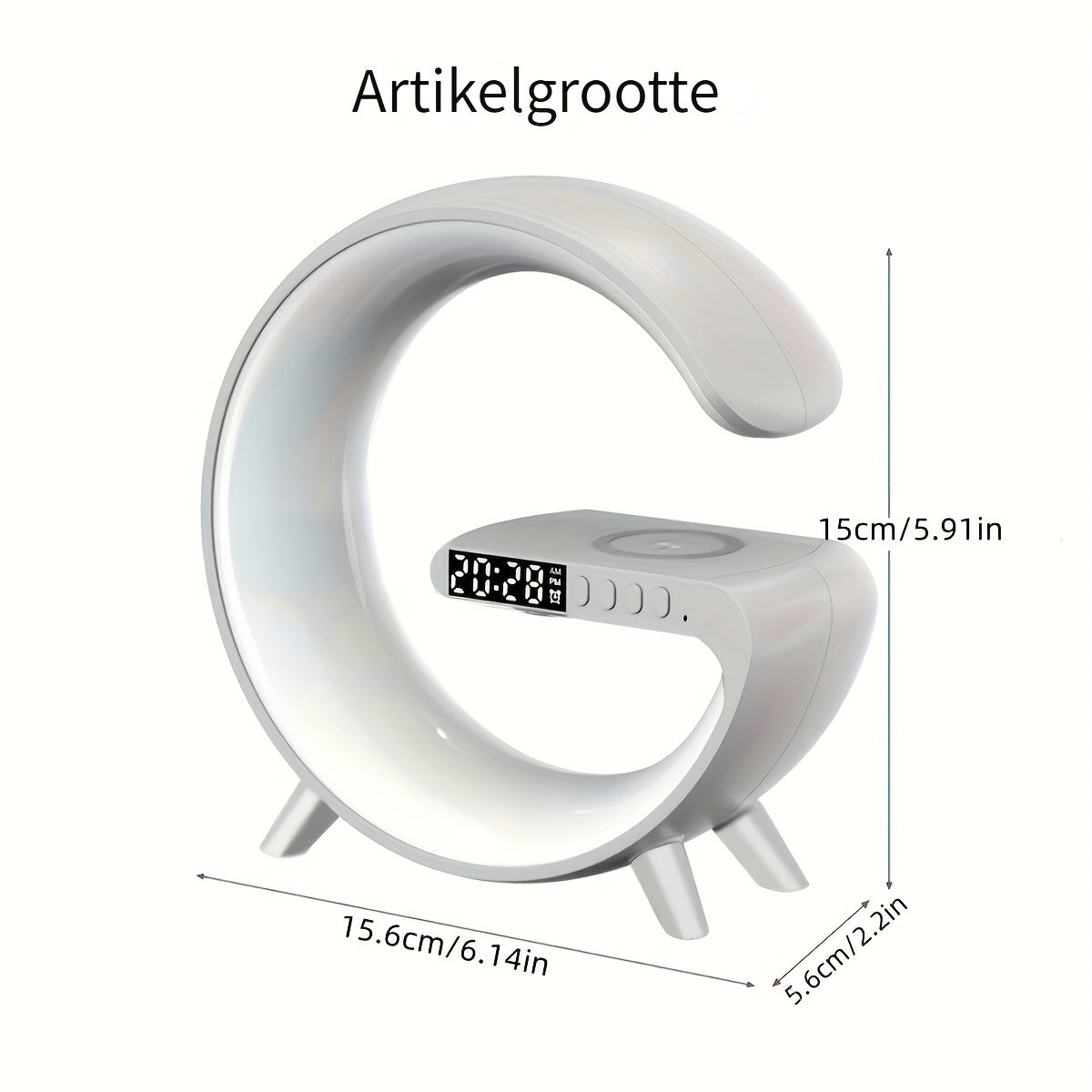 SlimLamp - Wireless Charging Table Lamp with Alarm Clock and Sleep Aid