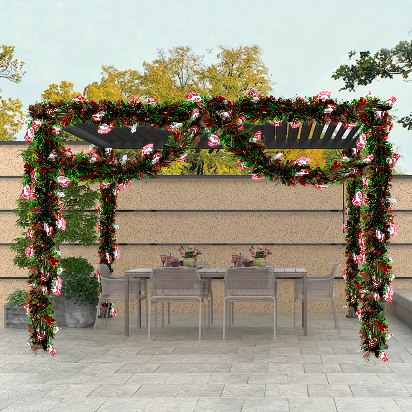 FestiveTinsel - Red and Green Metallic Garlands