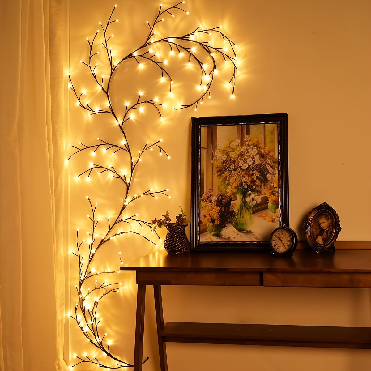 WillowLicht - 1 Piece 72/96 LED Flexible Willow Branch Lighting with 8 Light Modes