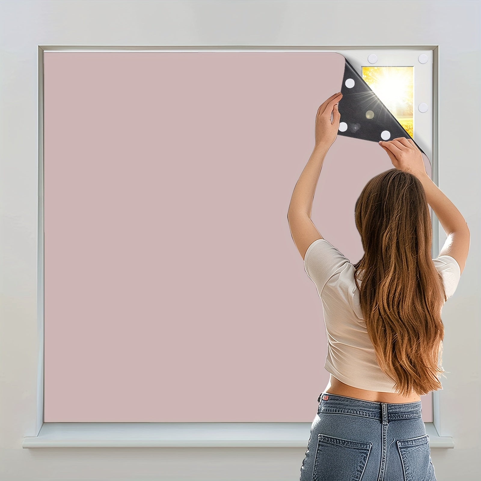 1 Peça de Cortinas Opacas - Persianas Opacas Portáteis, Revestimento de Janelas para Quarto e Sala de Estar