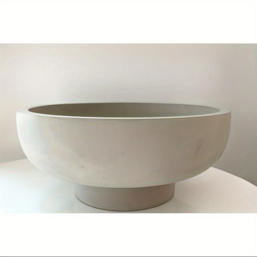 StonePedestal - Large Concrete Base Bowl for Kitchen & Hallway Table
