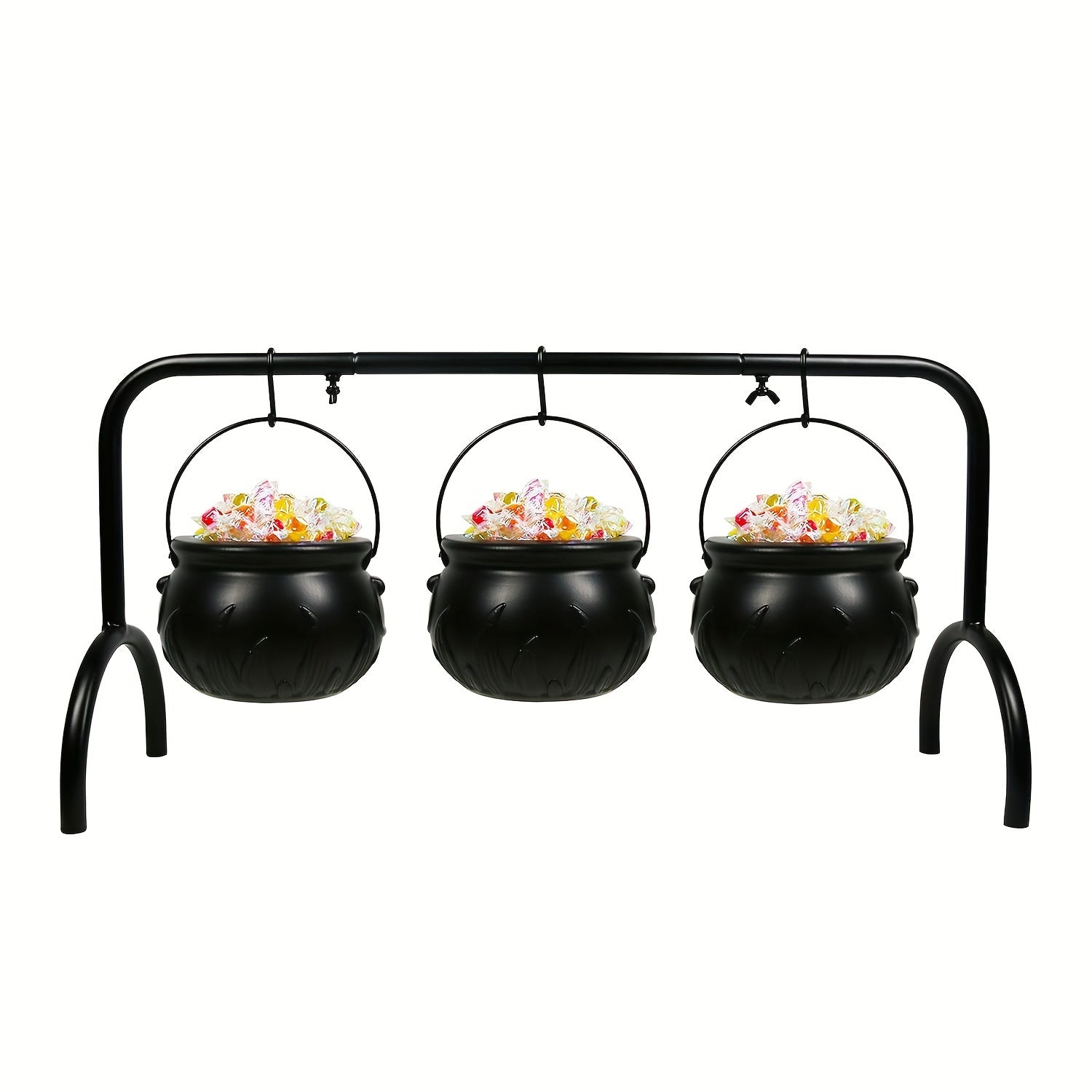 WitchServe Witch Cauldron Set - 3-piece Metal Halloween Decoration Set