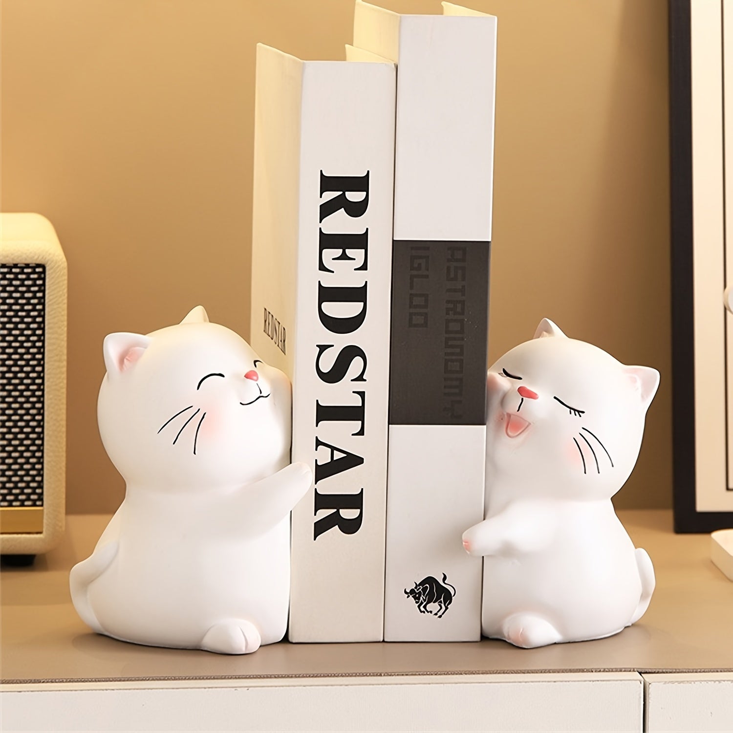 LoveCats - Charmante Hars Kat Boekensteunen - Perfect voor Thuis & Kantoor Decoratie