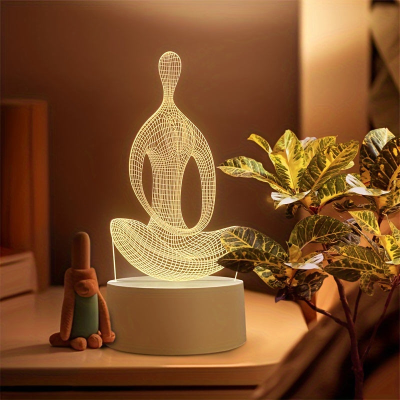 ZenLight - 3D Yoga Night Light with USB Connection