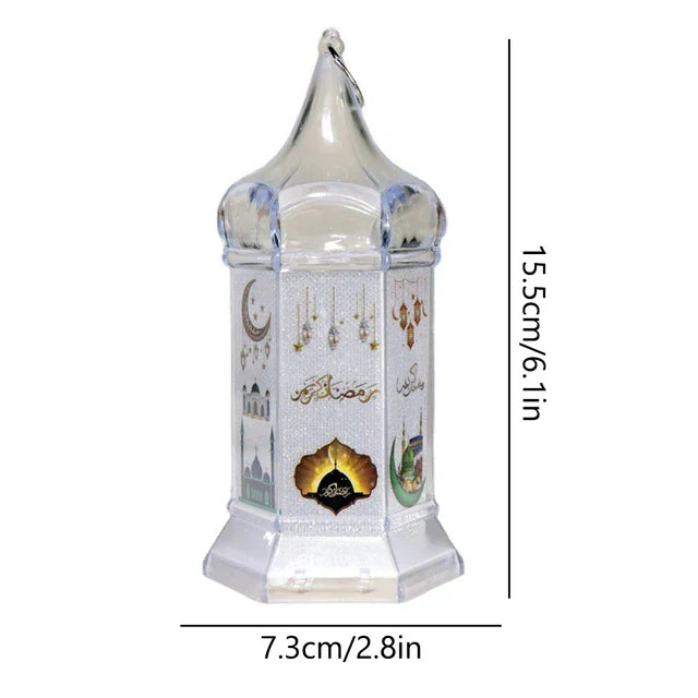 RamadanGlow - Lanterna LED per Ramadan – Lampada Decorativa Vintage con Luce Calda