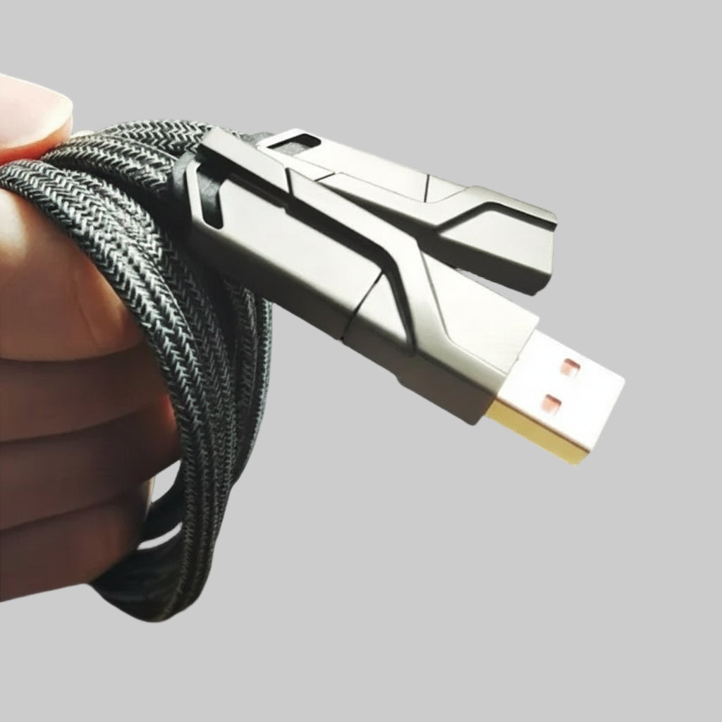 4-in-1 Fast Charging USB Cable Anti-Tangle Durable Design 5