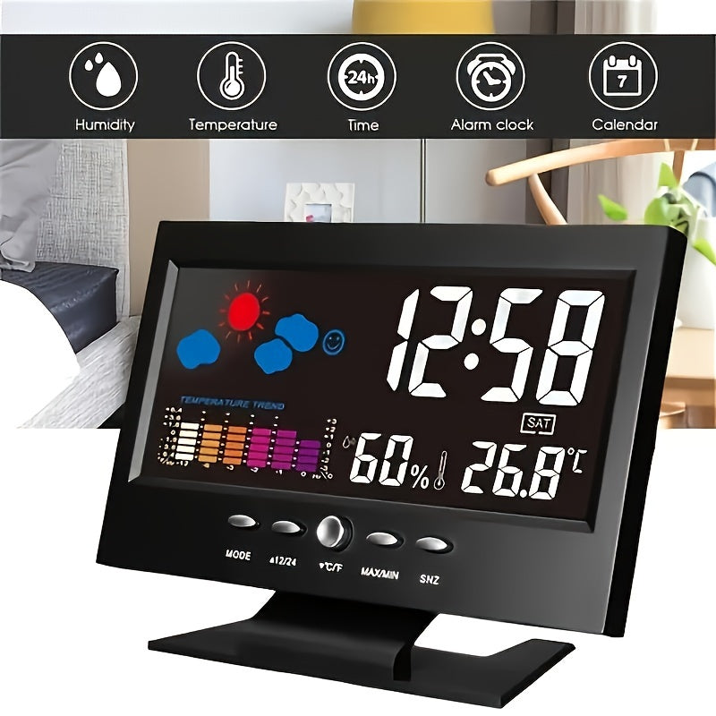 SilentTime - Sveglia Digitale Silenziosa con Visualizzazione di Temperatura e Umidità