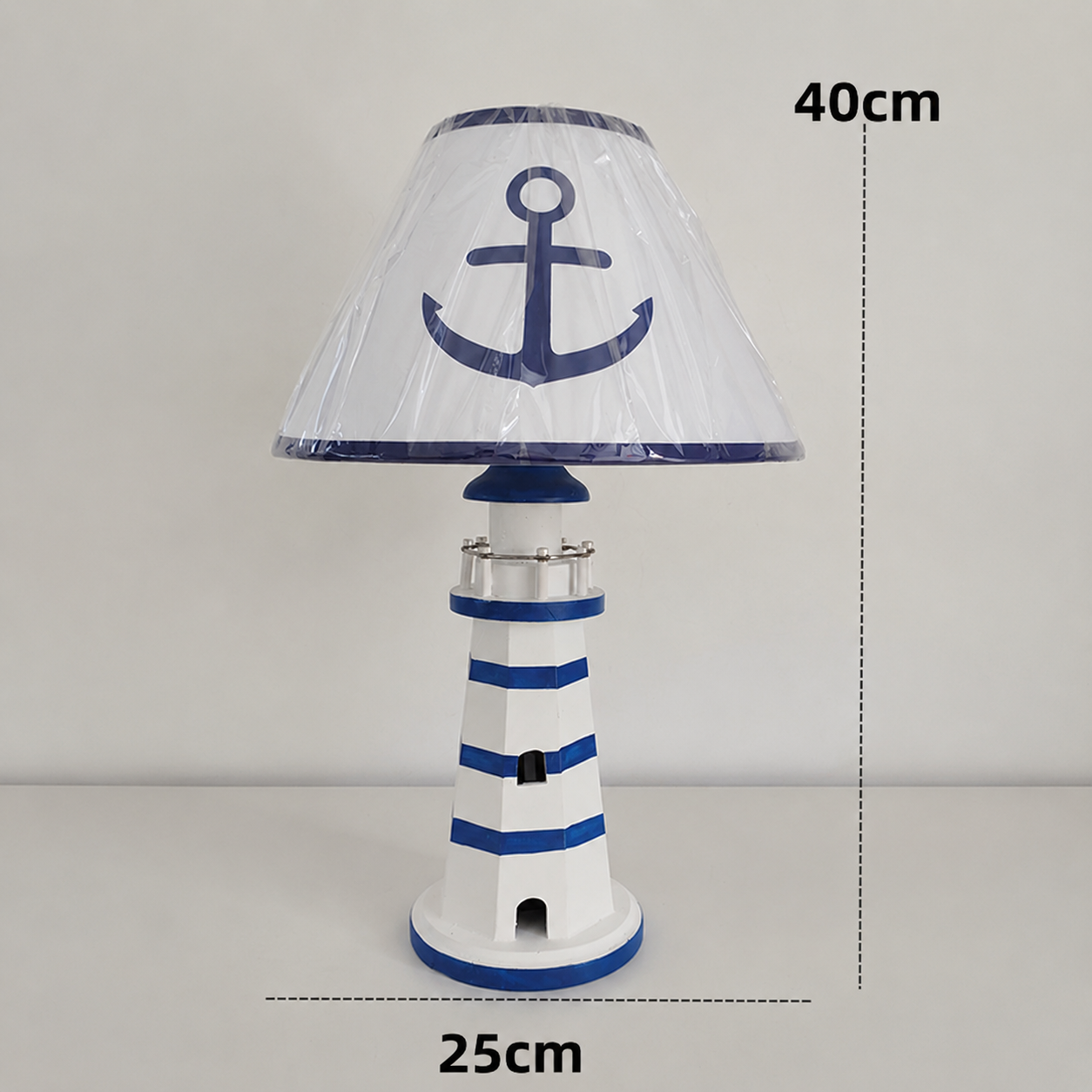 Candeeiro de Secretária em Resina Farol - Candeeiro de Secretária Náutico para Crianças com Cabo de Ligação