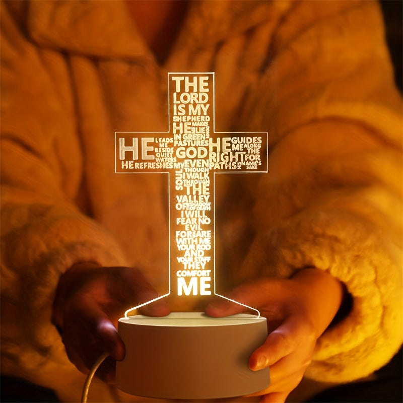 CrossLight - 3D LED Night Light Acrylic USB-Powered