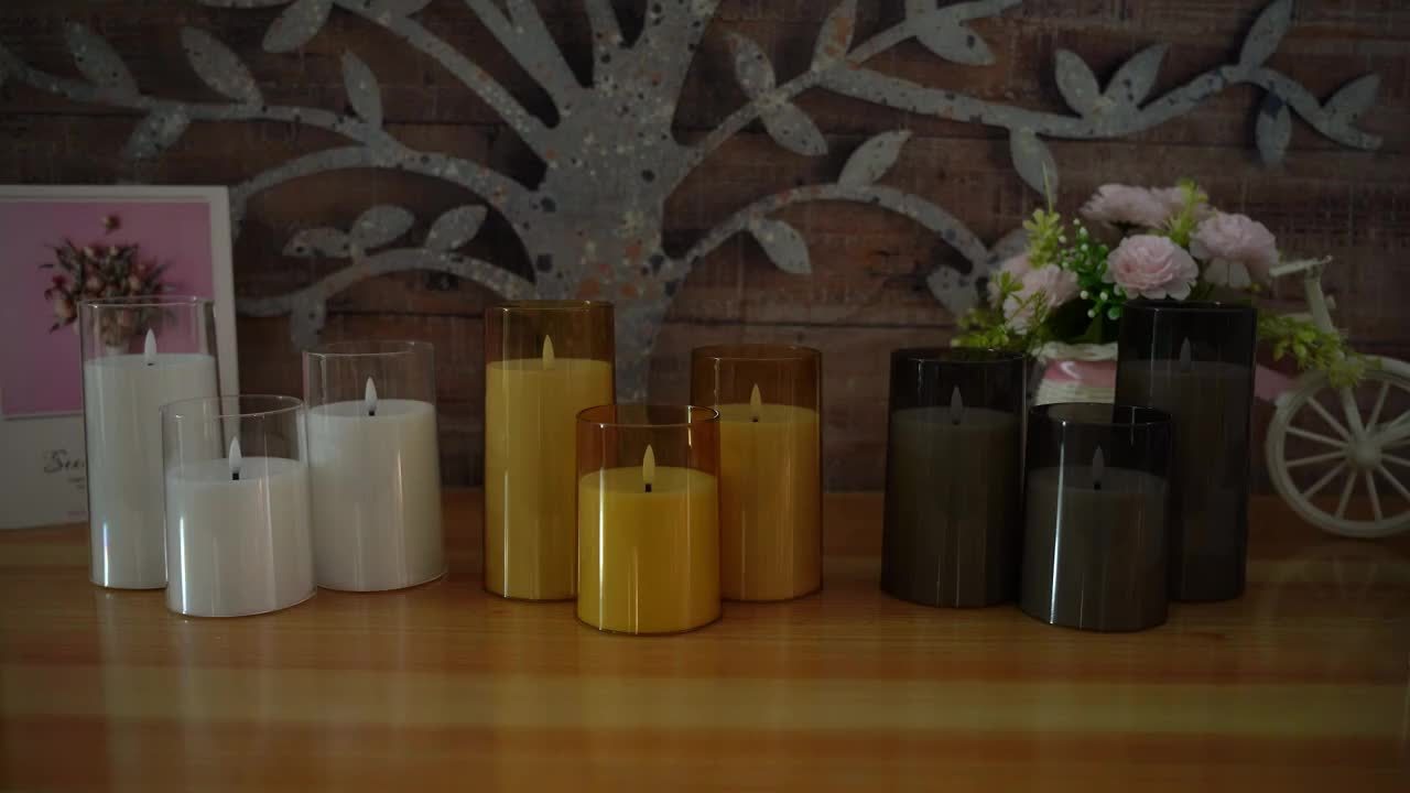 Set de 3 Velas LED con Control Remoto - Perfecto para Navidad, Bodas y Cumpleaños