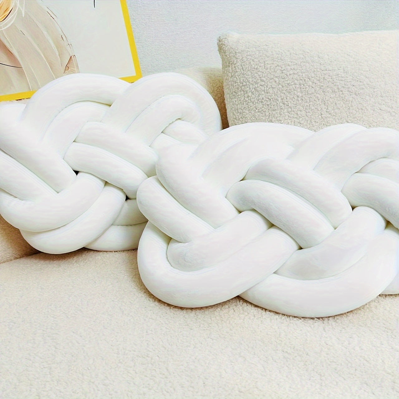 2 Pieces Button Ball Cushions - Soft Plush Cushions, Decorative Cushions for Bed, Sofa, and Living Room