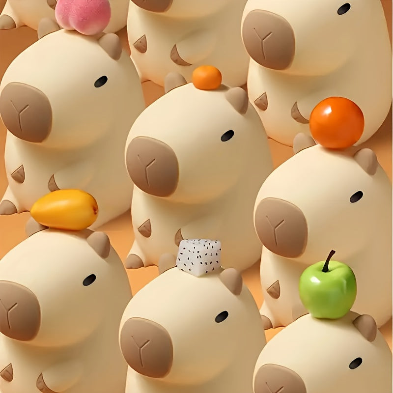 CapyGlow - Cute Capybara Night Light with USB Rechargeable Silicone Lamp