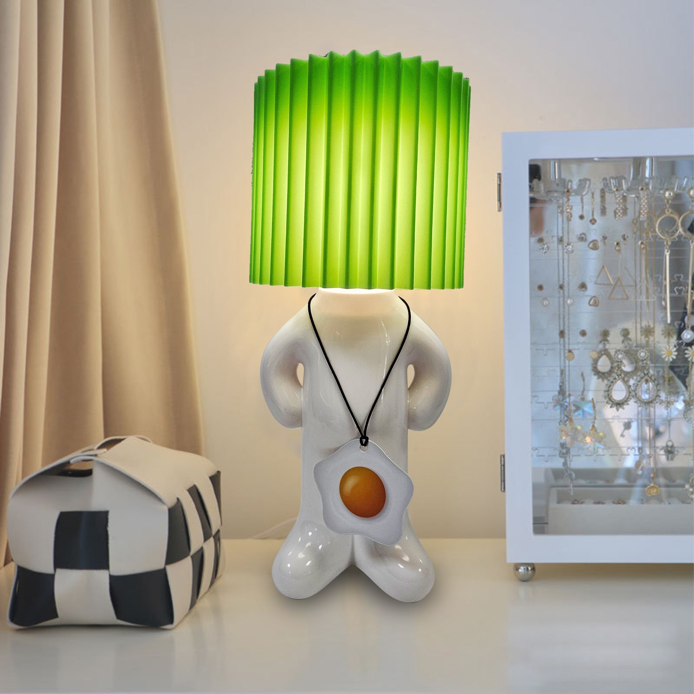 GlowCraft - Candeeiro de Mesa Regulável em Acrílico com Iluminação LED e Controlo por Botão Pressão