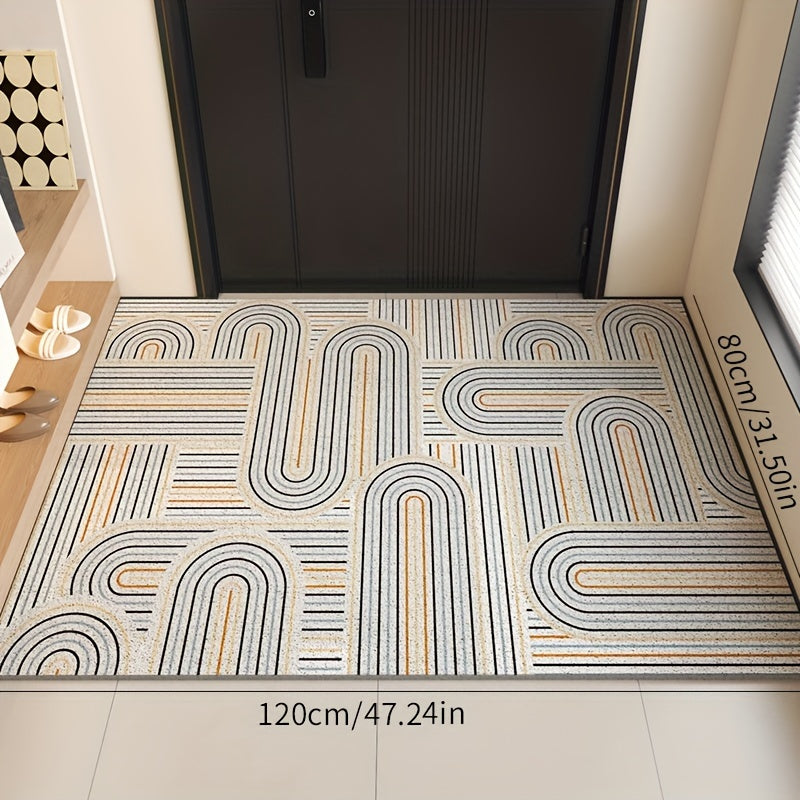 Tappetino per pavimento misterioso spray seta bianca - zerbino in PVC impermeabile antiscivolo, morbido e confortevole per interno ed esterno