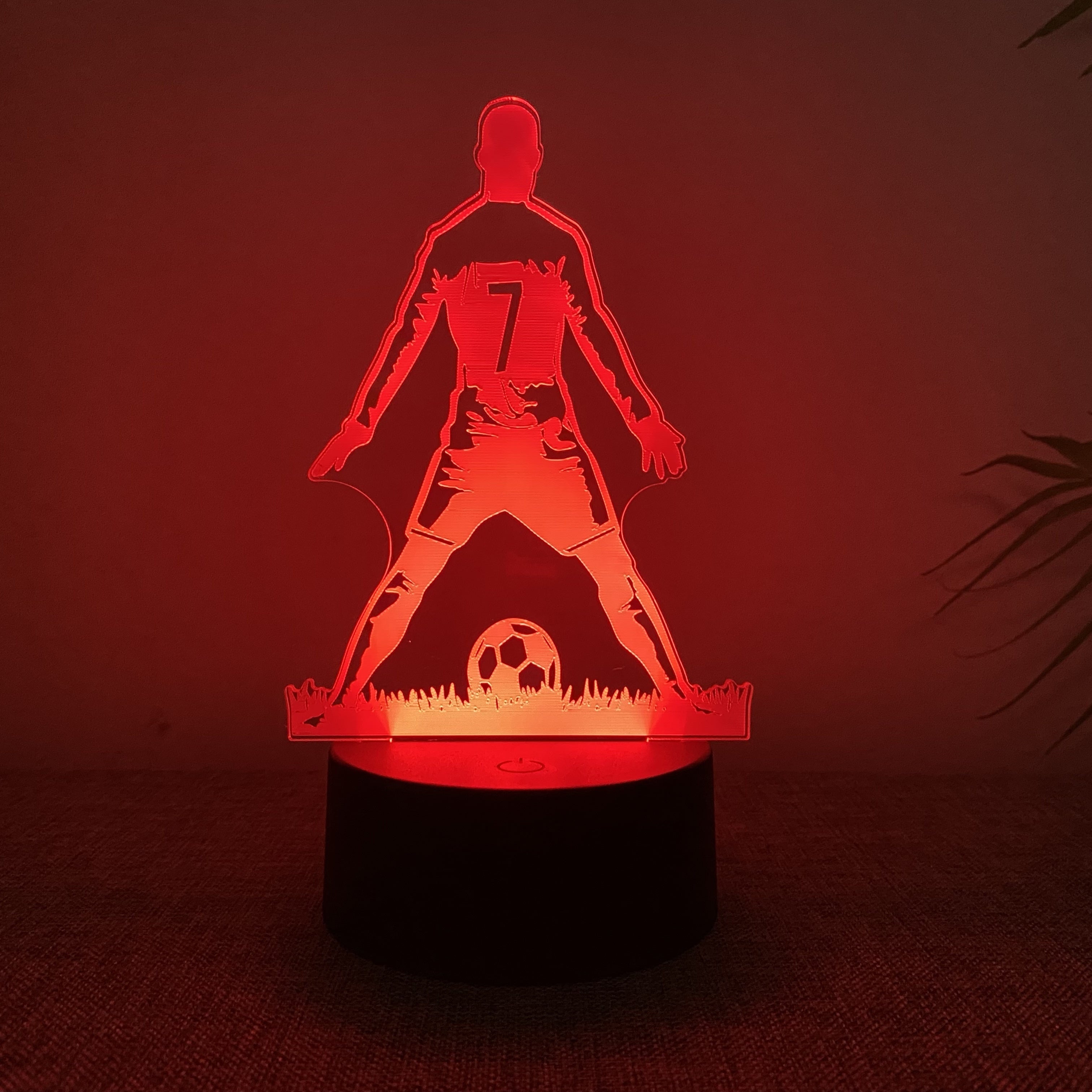 SportGlow - 3D Footballer LED Night Lamp with Color Change