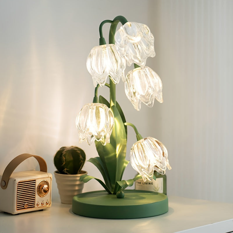 BellBloom - Elegante Candeeiro de Mesa com LED Bellflower