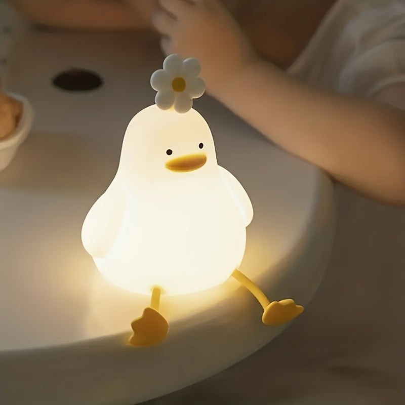 BloomDuck - Silicone Dimmable Night Light with Flip Control