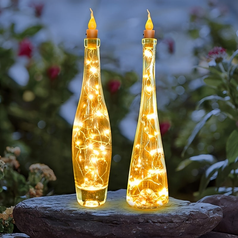 10 pieces LED Bottle Lights – Battery-powered Christmas and Party Decoration