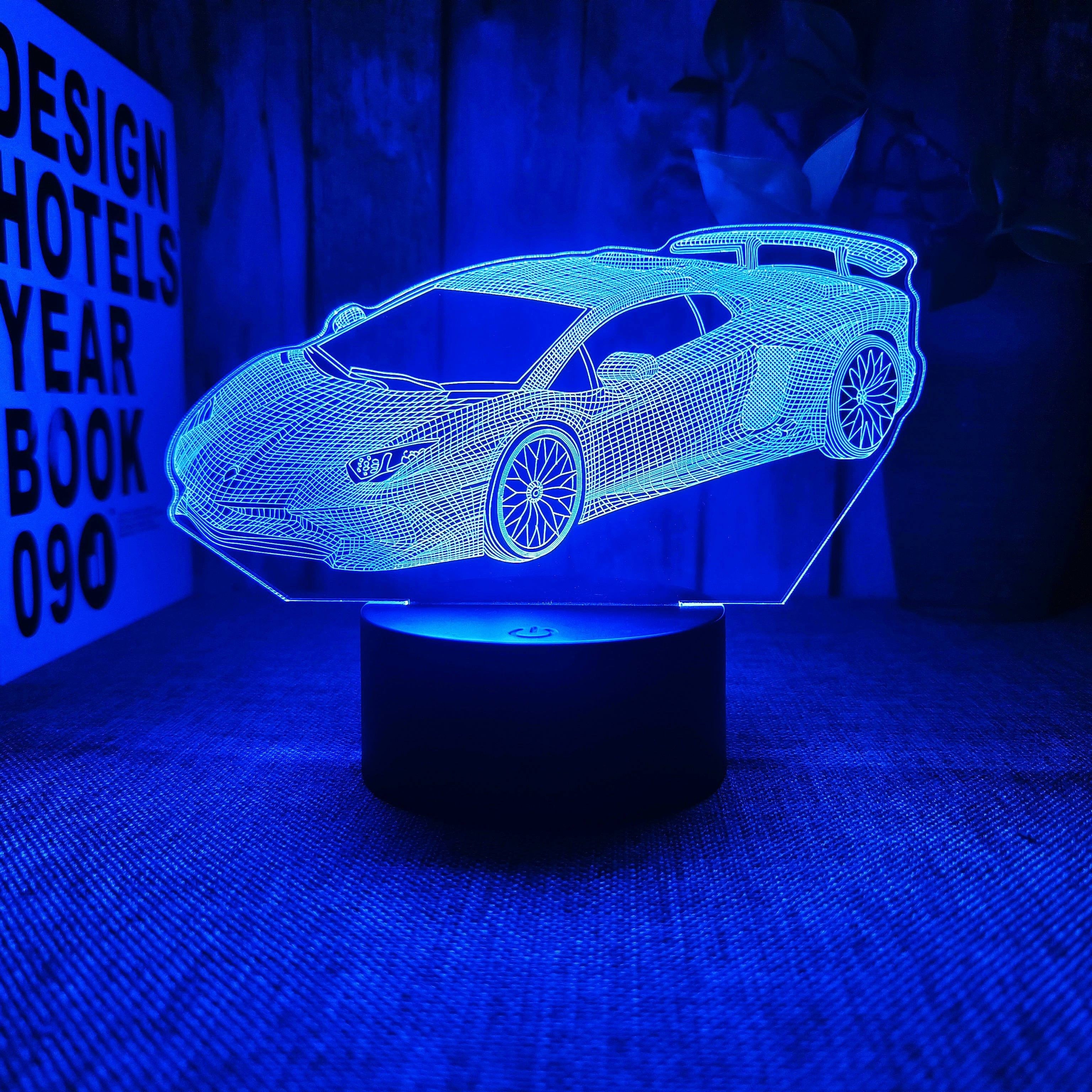 AutoLamp - Lampada notturna sportiva 3D con controllo touch e USB
