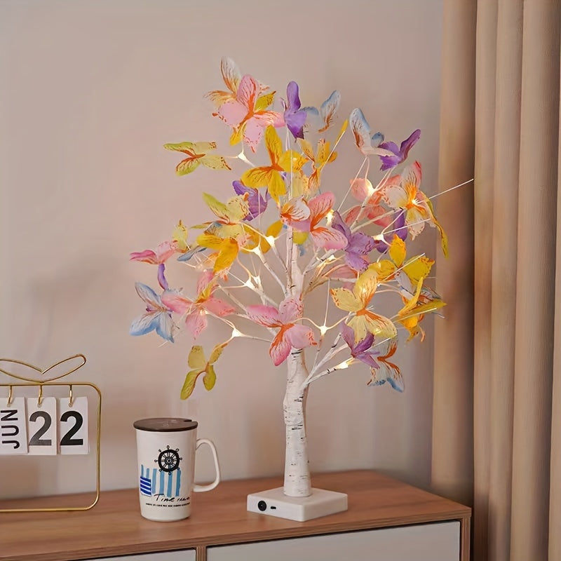 GlowBirch - Elegant LED Birch Butterfly Lamp for Rooms and Festive Atmosphere