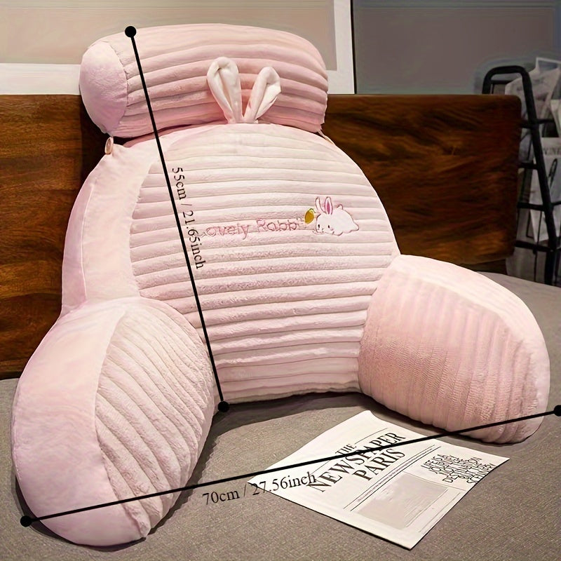 Cojín de borde de cama de felpa con soporte lumbar - Suave soporte lumbar para cama y sofá, cuatro estaciones