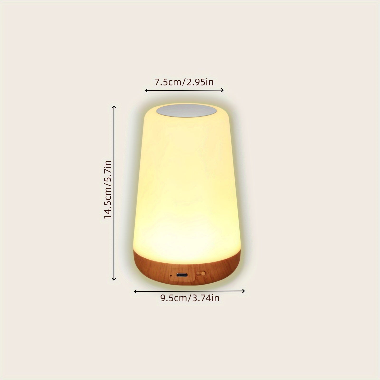 GlowLite - Lampada Notturna Portatile con Controllo Touch e 13 Colori RGB