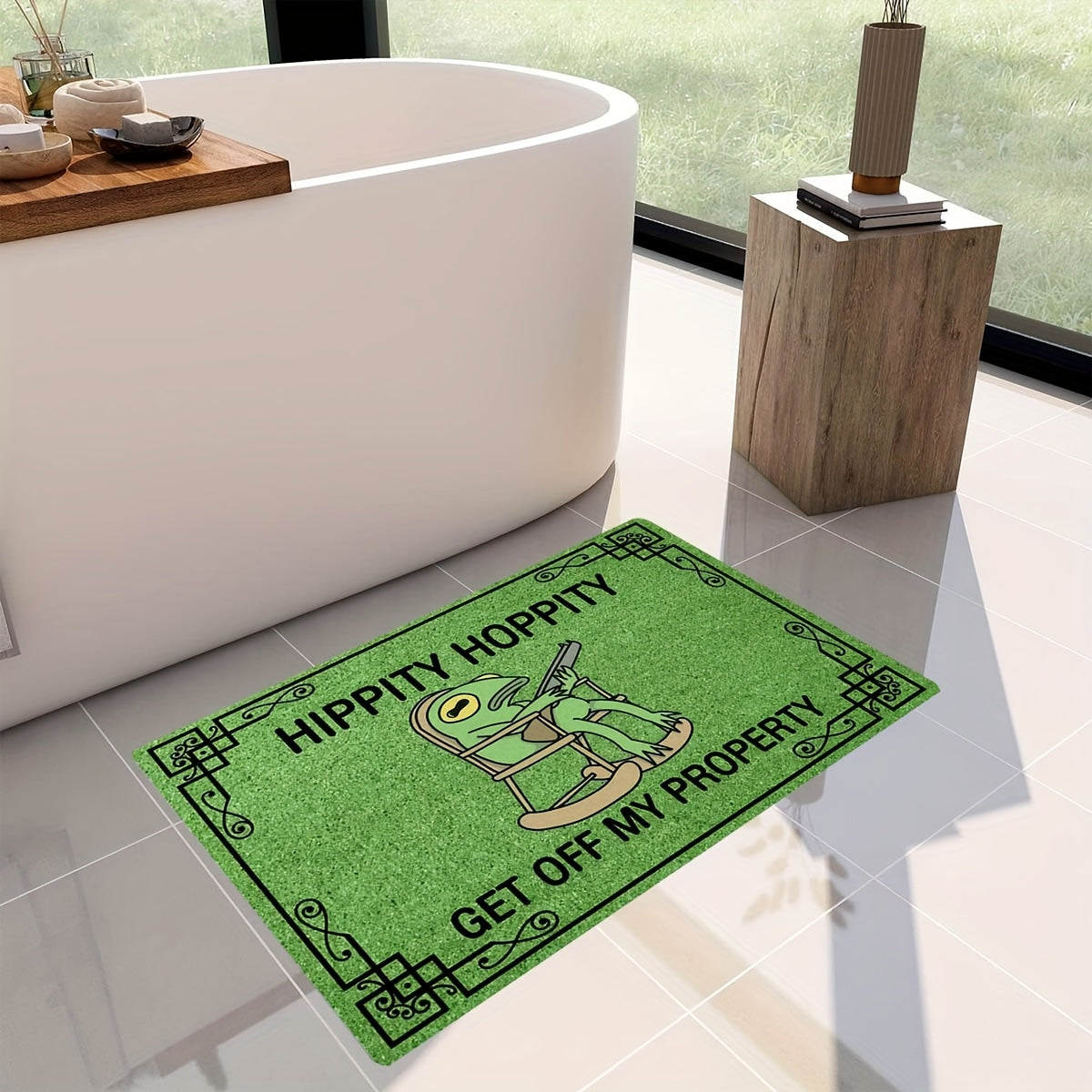 Felpudo Antideslizante con Patrón de Cuero - Felpudo de Bienvenida Lavable para Interior/Exterior, Ideal para Pasillo, Sala de Estar, Cocina, Dormitorio, Granja o Cuarto de Servicio