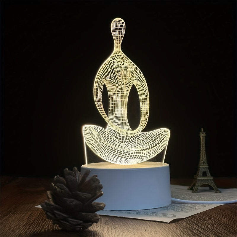 ZenLight - 3D Yoga Night Light with USB Connection