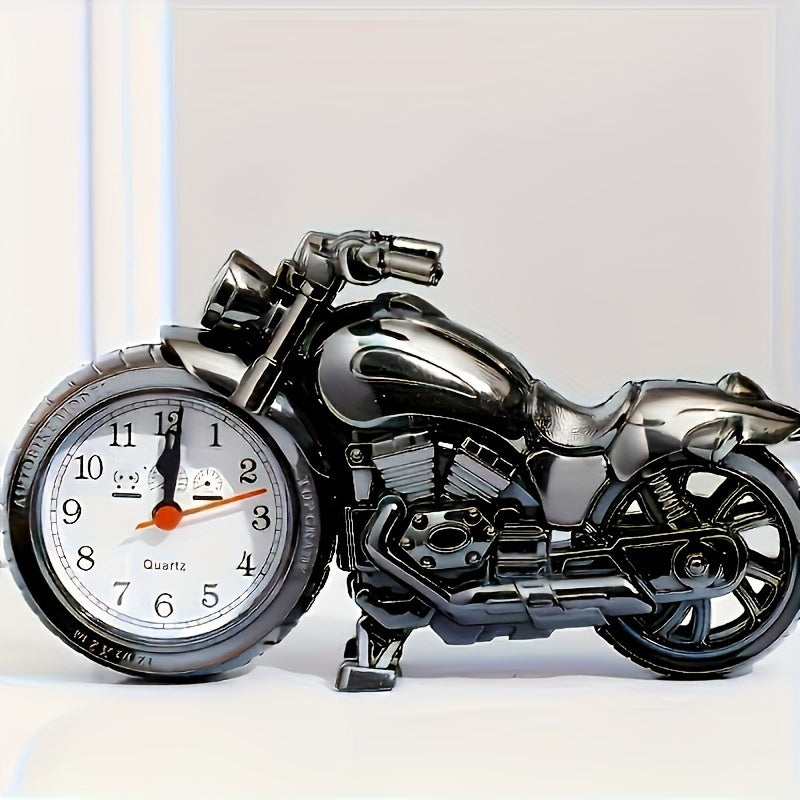 MotoClock - Reloj despertador de motocicleta de dibujos animados con mecanismo de cuarzo suizo