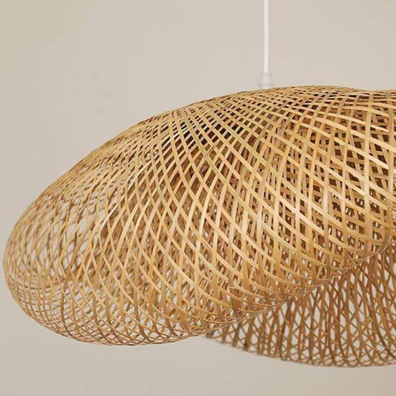 Candeeiro suspenso ZenBamboo LED Esferas de Bambu para Quarto