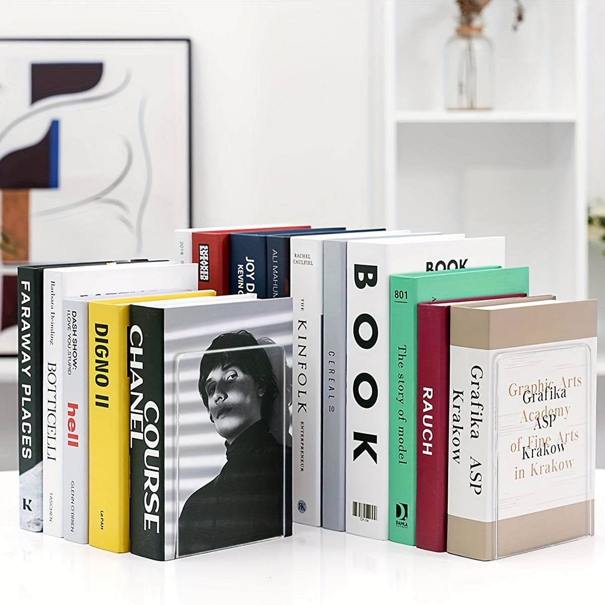 Transparante Acryl Boekensteunen - Moderne L-vormige Boekensteunen voor Bureauorganisatie